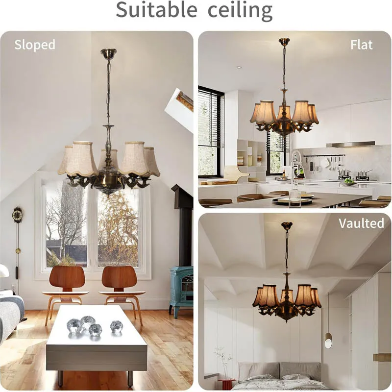 Vetro Conical Golden Antique Ceiling Lamp media 5