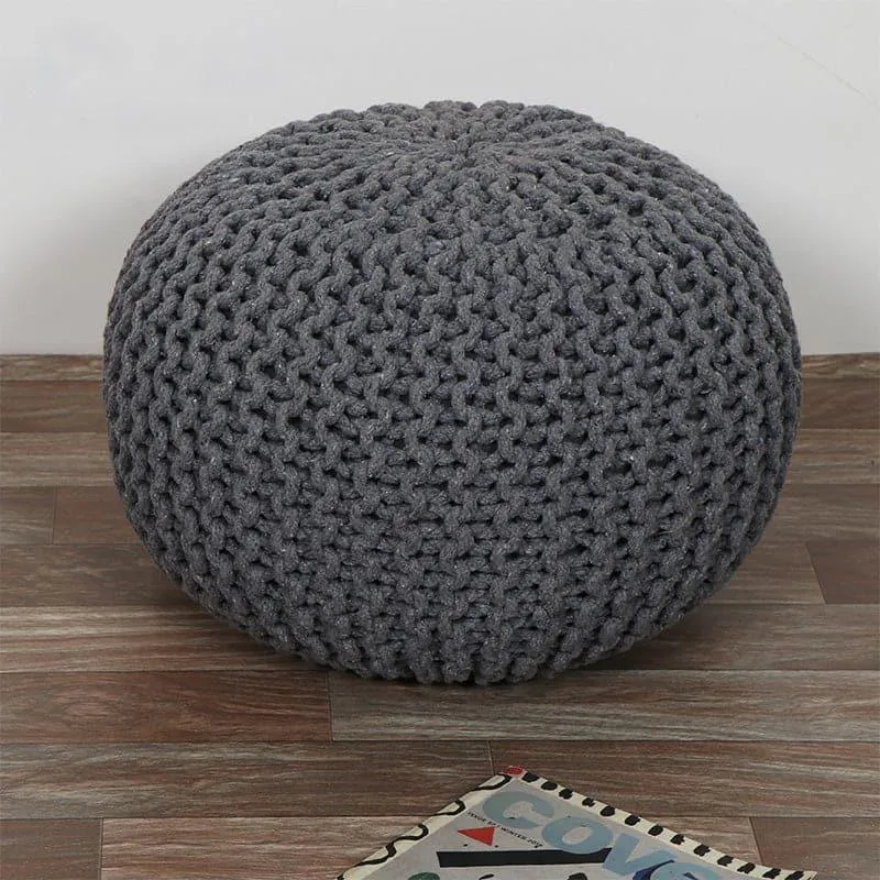 Cuna Cotton Pouffe - Grey media 1