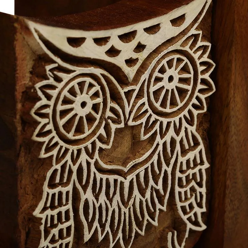 Hoot And Hold Handcarved Sheesham Wood Book End - Set Of Two media 6