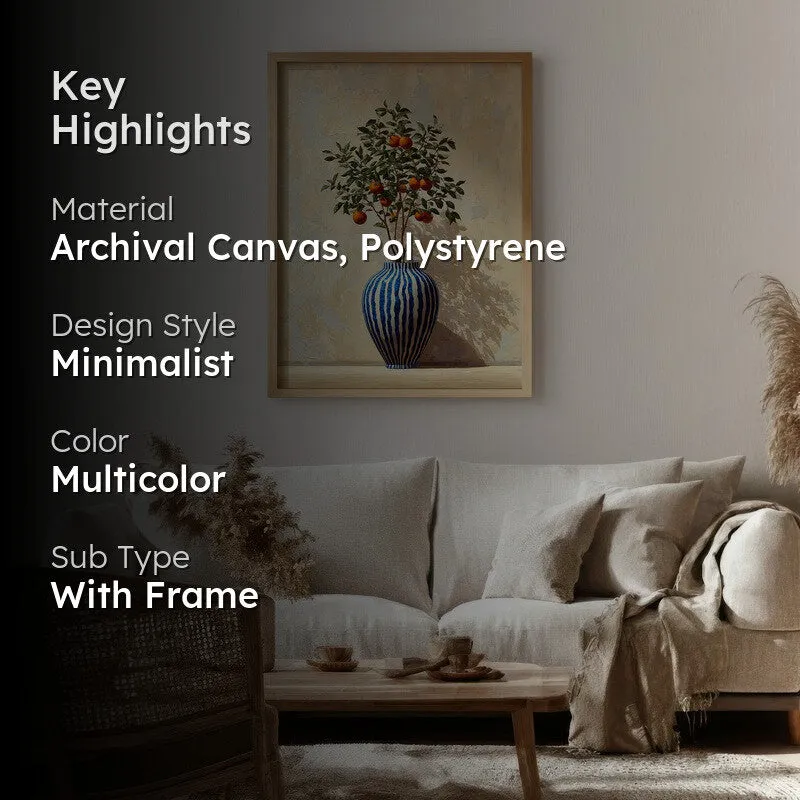 Rustic Zest Canvas Wall Painting - Brown Frame media 2