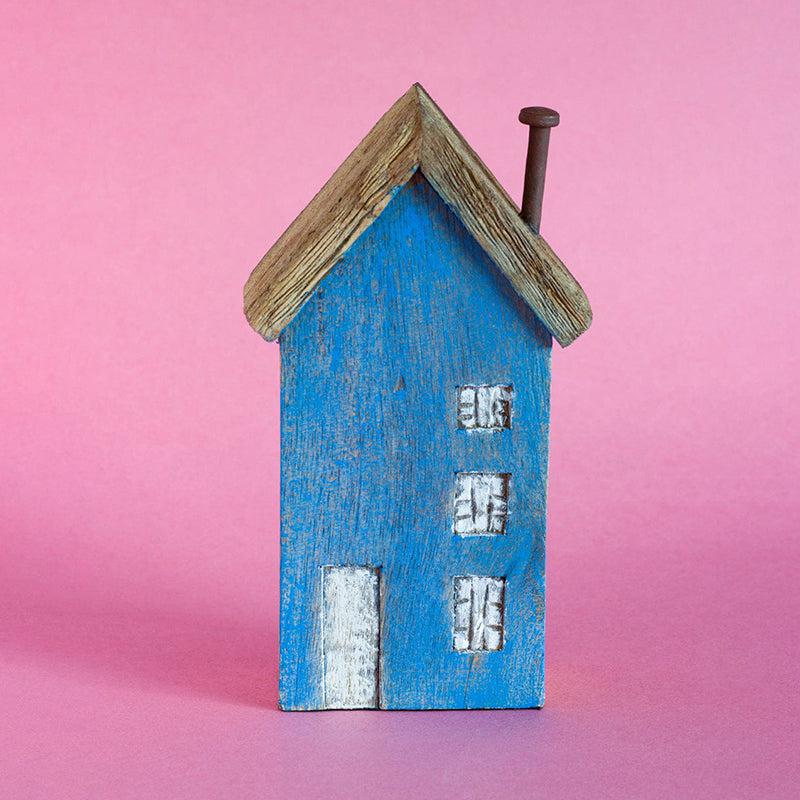 Tiny Homes Wooden Paperweight - Blue media 3
