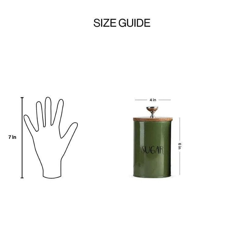 Stylish Green Iron Canister Set (450 mL Each) - Set of Three media 7