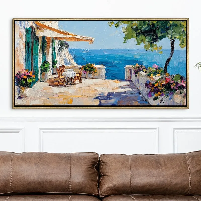 Terrace Dreams Canvas Wall Painting With Frame media 4