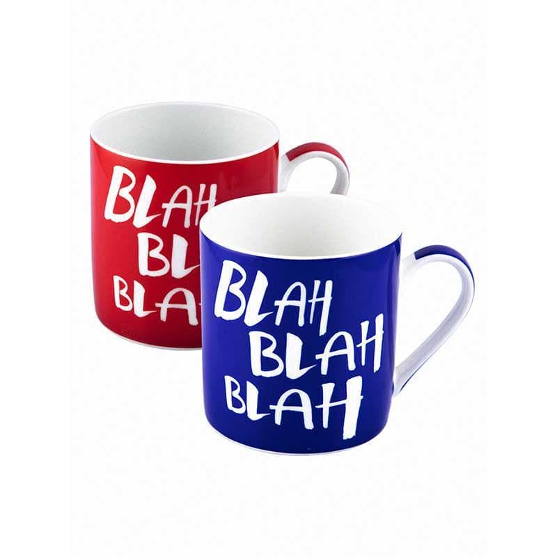 Blah Bone China Coffee Mug (350 mL Each) - Set of Two media 3