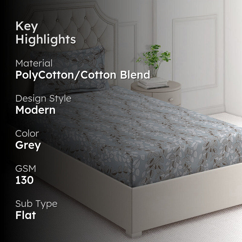 Climbing Vines Floral Bedsheet - 130 GSM media 2