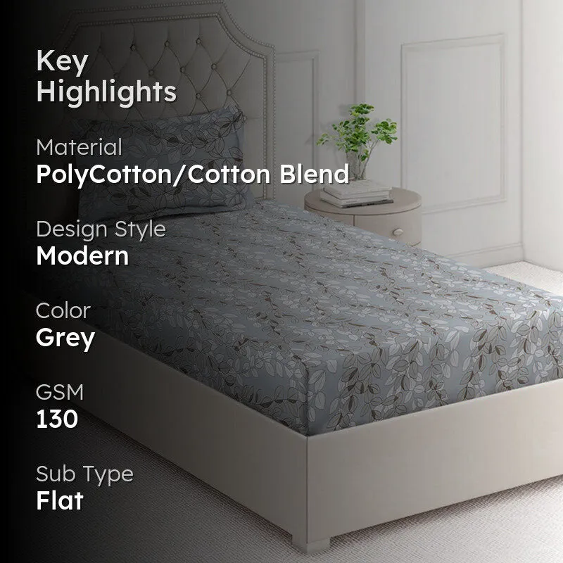 Climbing Vines Floral Bedsheet - 130 GSM media 2