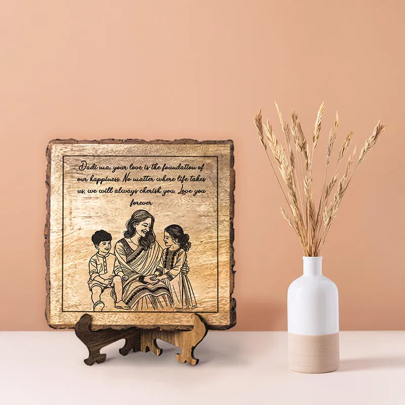 Foundation Of Happiness Wood Showpiece - Square media 1