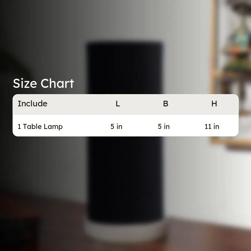 Esto Tower Wooden Table Lamp - Black,White media 6