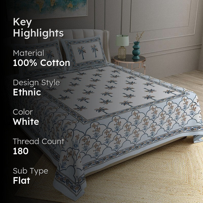Muhyi Tropical Cotton Bedsheet - 180 TC media 2