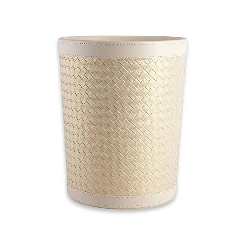 AarviDecor LuxeDrop Faux Leather Dustbin media 3
