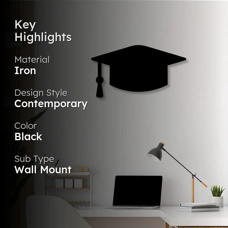 Graduation Cap Black Iron Wall Accent media 2