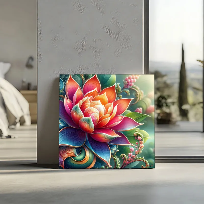 Lotus Trance Wall Painting media 6