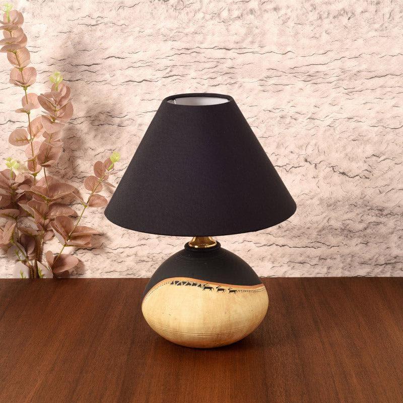 Parag Terracotta Table Lamp - Black,Beige media 3