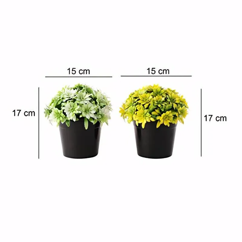 Aster Faux Plant In Sadro Pot - Set Of Two media 5