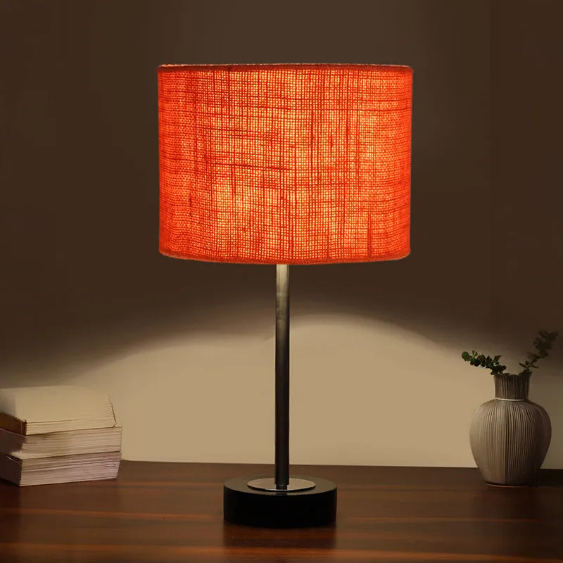 Sienna I Rodin Wooden Table Lamp - Orange,Silver,Black media 1
