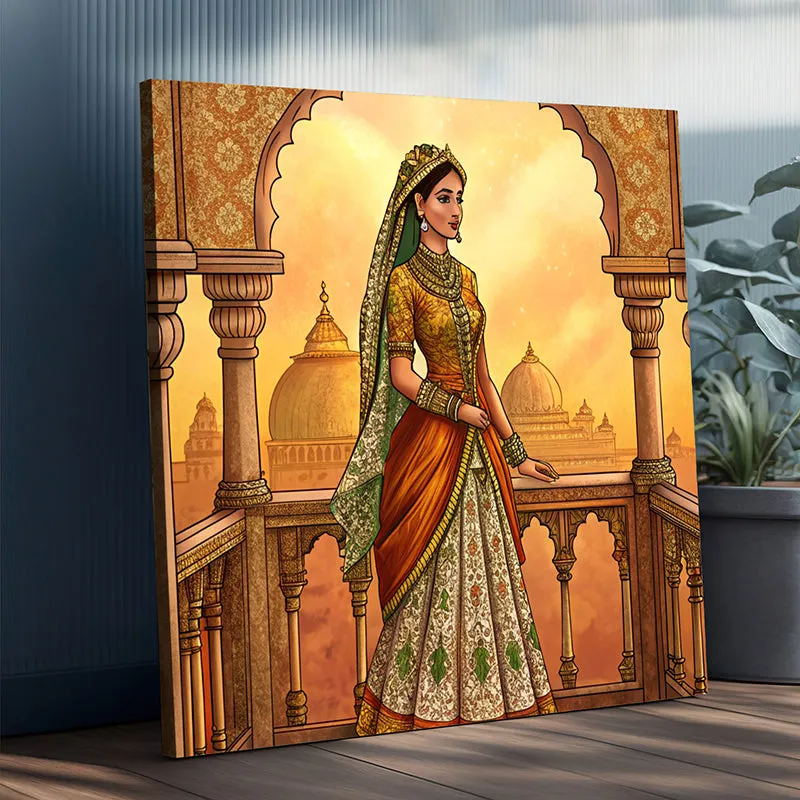 Beauty On Balcony Canvas Wall Art media 4