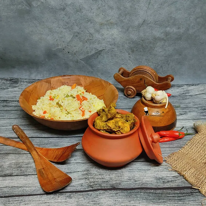 Mitti Terracotta Handi - 1850 mL media 8