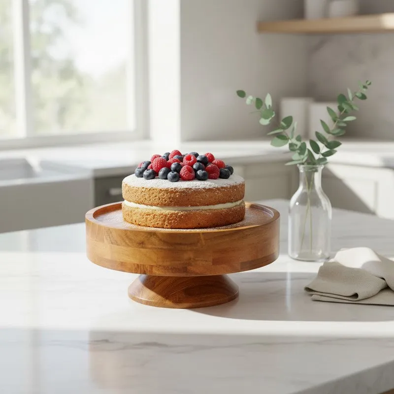 Artisan Print Wooden Cake Stand media 1