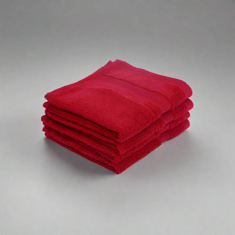Miorah Face Towel (Red) - Set Of Four media 1