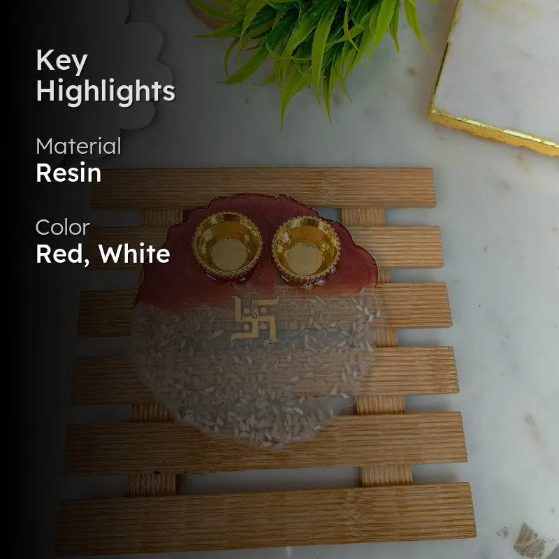 Swastika Resin Pooja Thali media 2