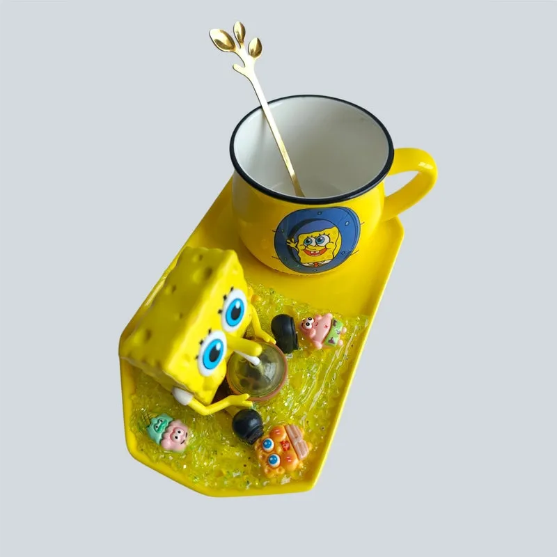 Splash SpongeBob Ceramic Coffee Mug With Tray (180 mL) - 8