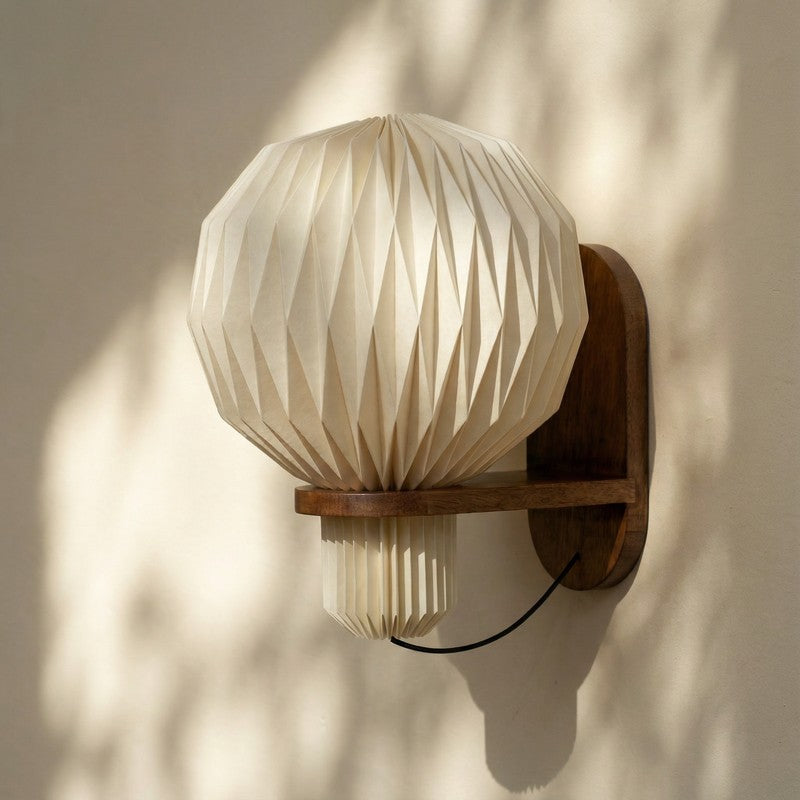 Fig Living Aura Pleat Paper Sconce media 5