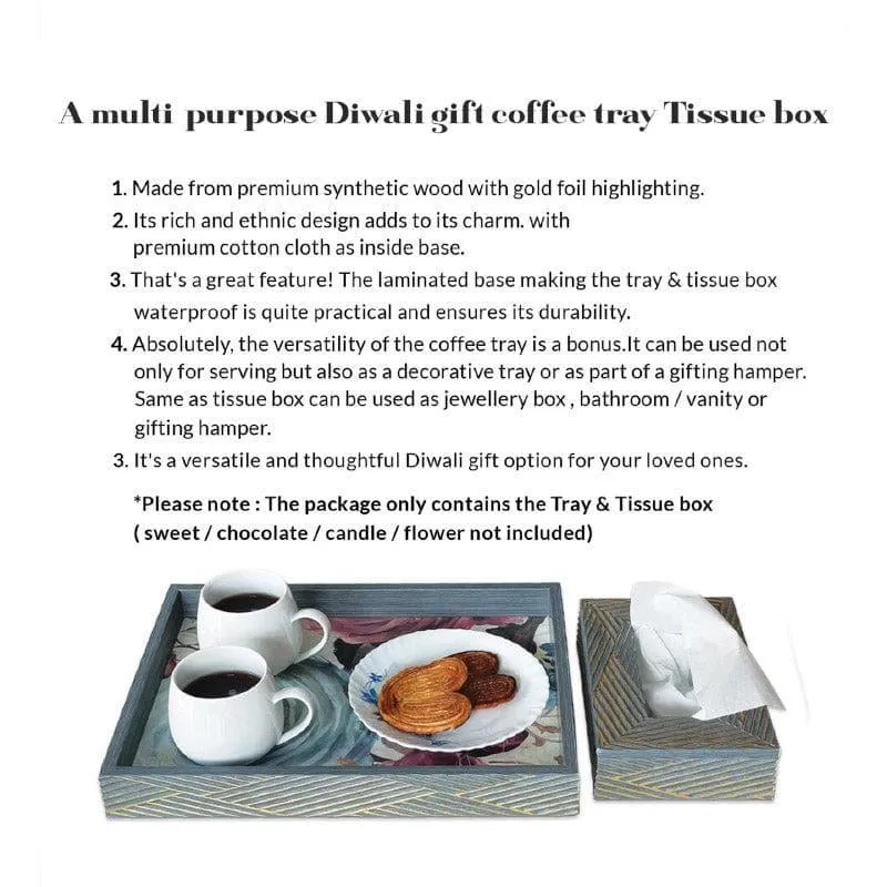 Stripe Stride Tray & Tissue Box (Brown) - Two Piece Set media 4