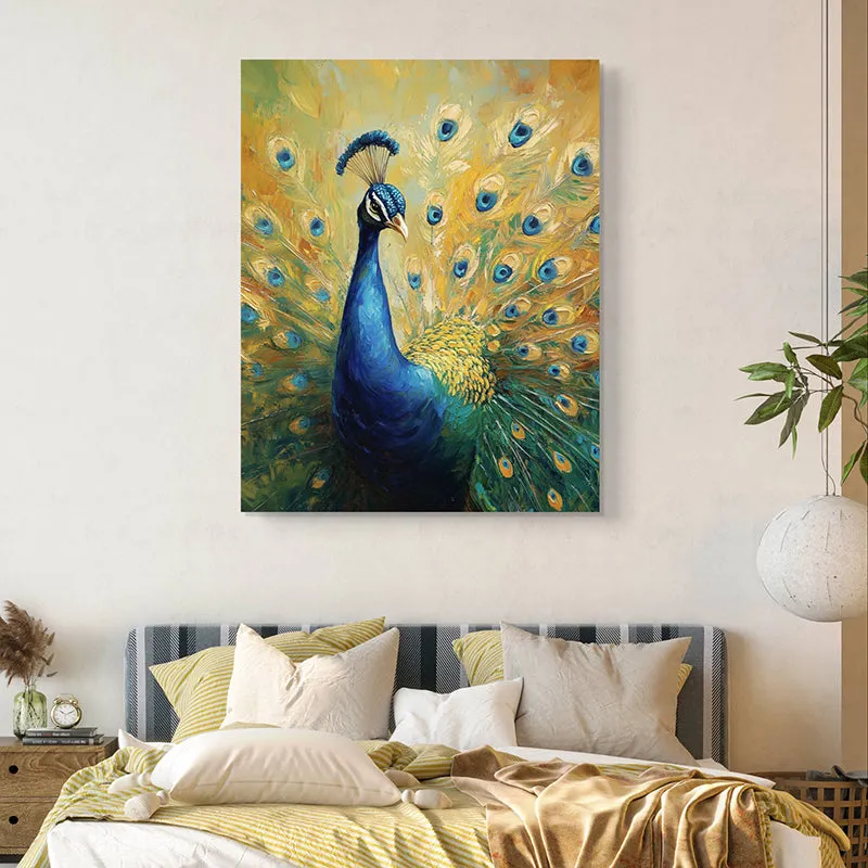 Peacock Majesty Wall Painting media 5