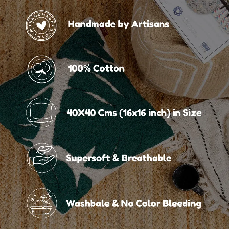 Olive Trail Tufted Cushion Cover media 3
