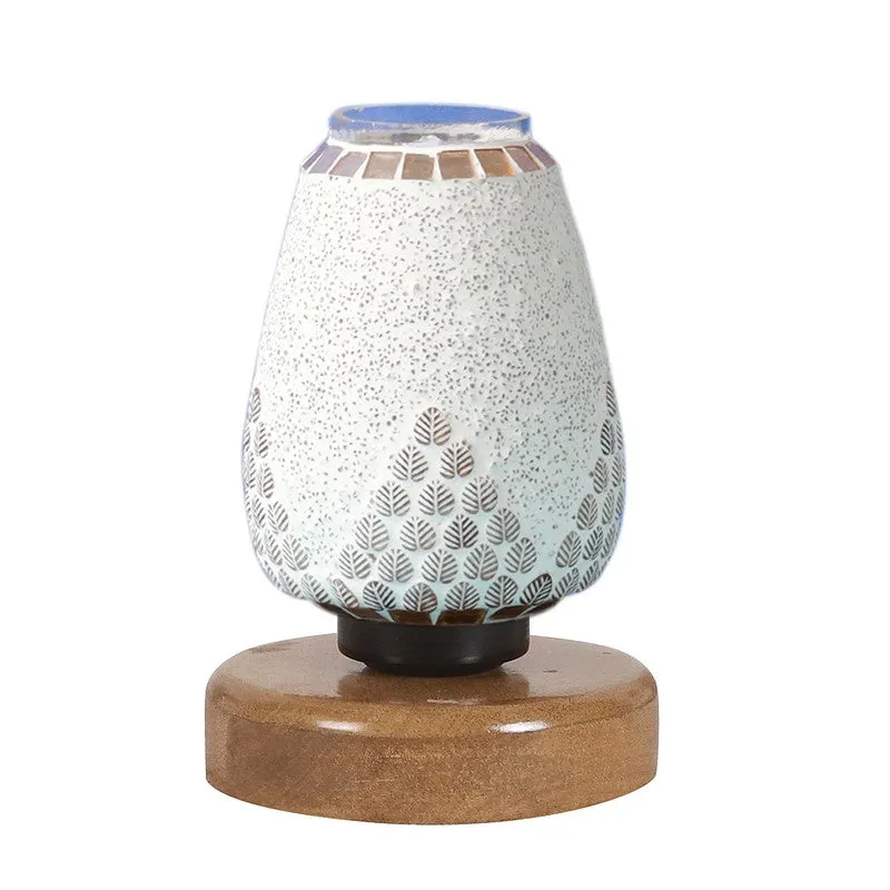 Aureline Glass Table Lamp With Wooden Base - Multicolor media 5