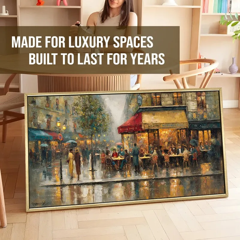 Painted Rain Canvas Wall Painting With Frame media 5