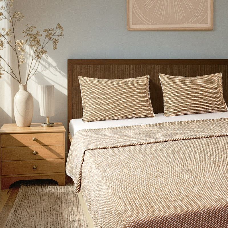 Vindhya Bedcover - Brown media 6