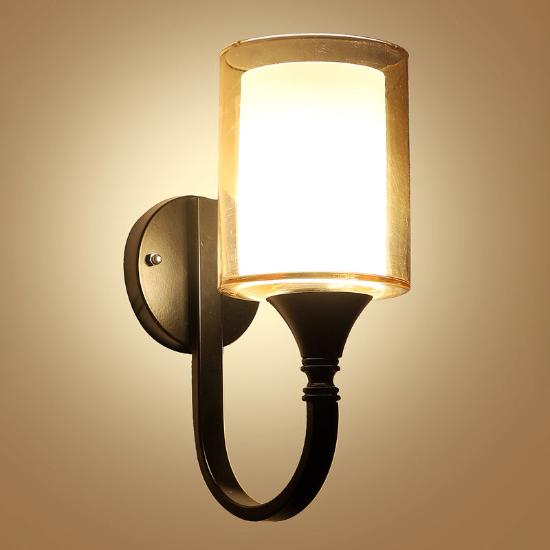 Cubra Iron Wall Lamp With Glass Shade media 7
