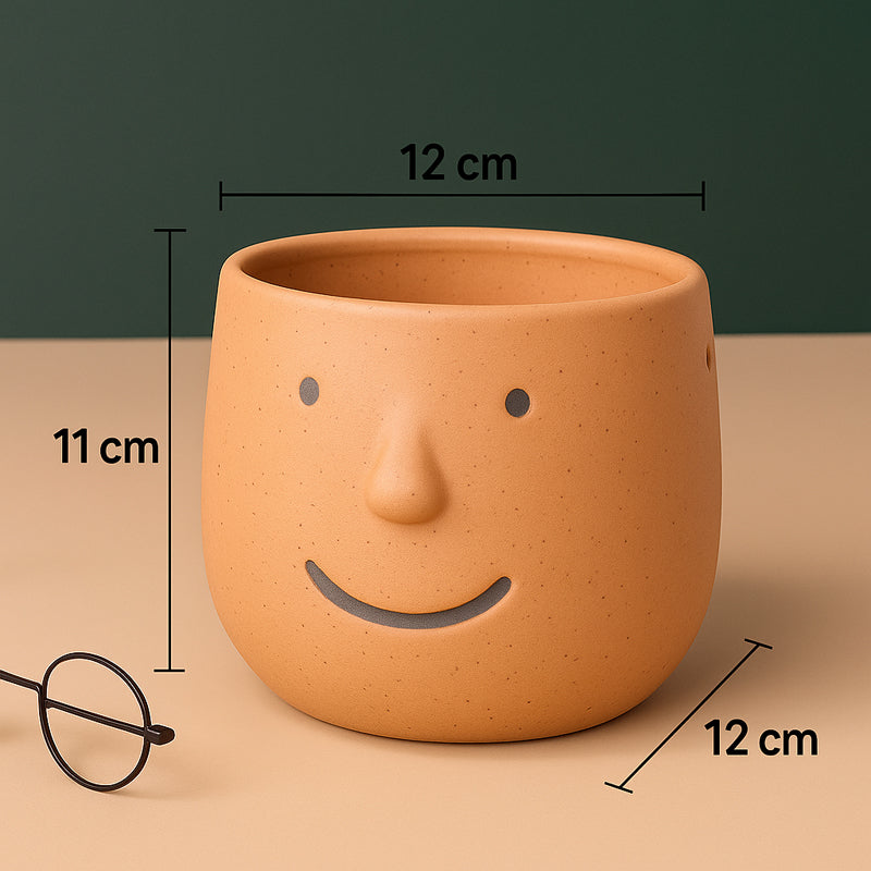 Plantie Pals Ceramic Planter - Orange media 6