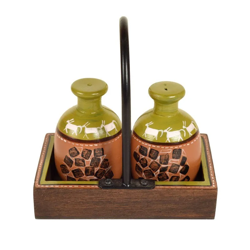 Hoshi Salt & Pepper Shaker With Tray (80 mL Each) - Three Piece Set media 5