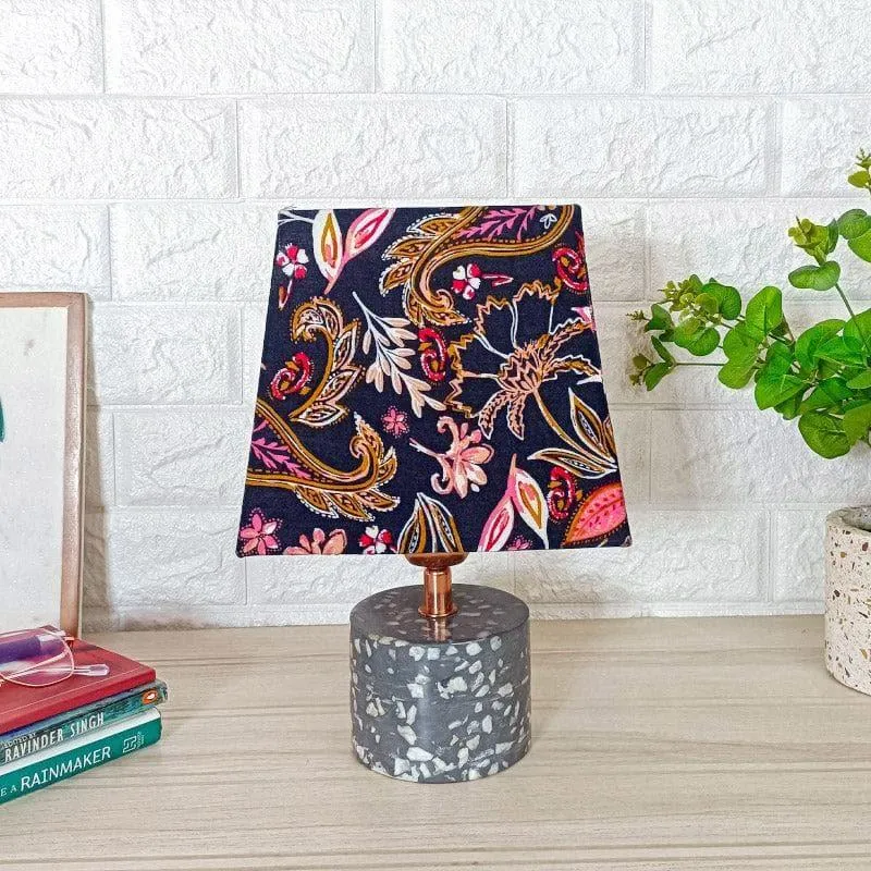 European Paisley Mosaic Hand Crafted Fabric Table Lamp - Multicolor media 3