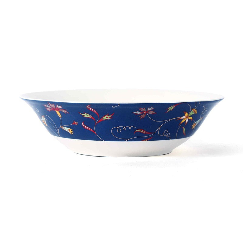 Classic Motif 24k Gold Brushed Dinner Set (White,Blue)- 27 Piece Set media 7