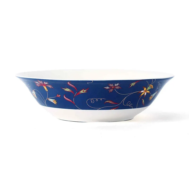 Classic Motif 24k Gold Brushed Dinner Set (White,Blue)- 27 Piece Set media 7