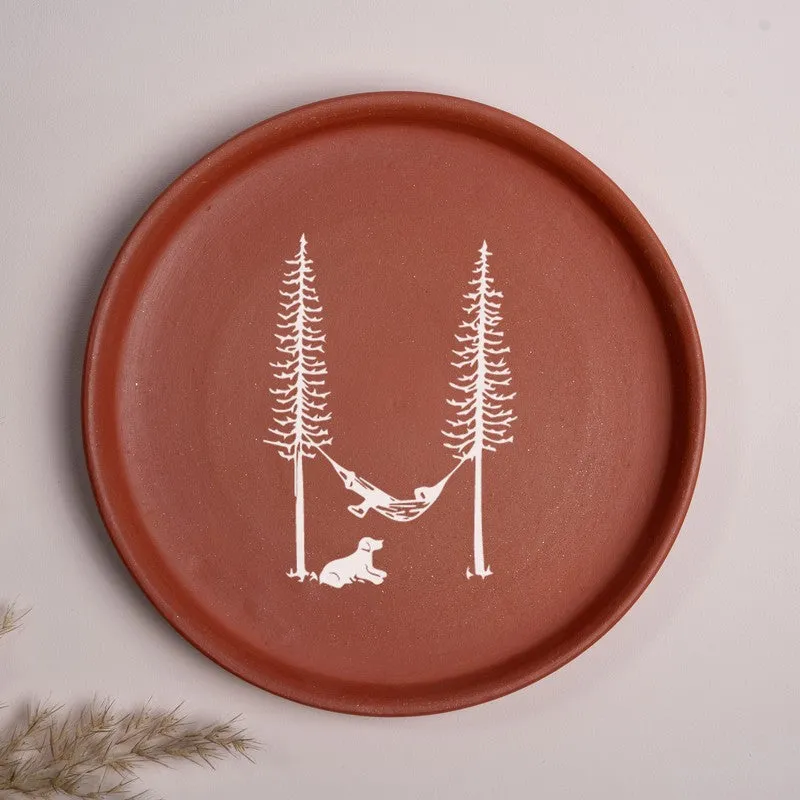 Natures Embrace Terracotta Wall Plate - Set Of Three media 3