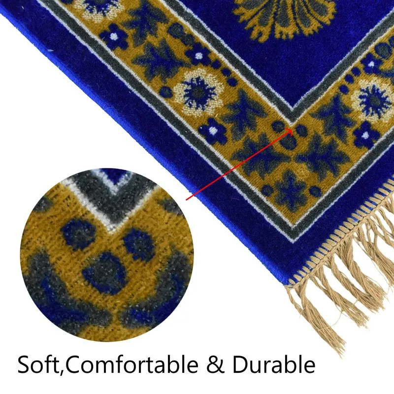Noorara Velvet Prayer Mat - Blue media 4