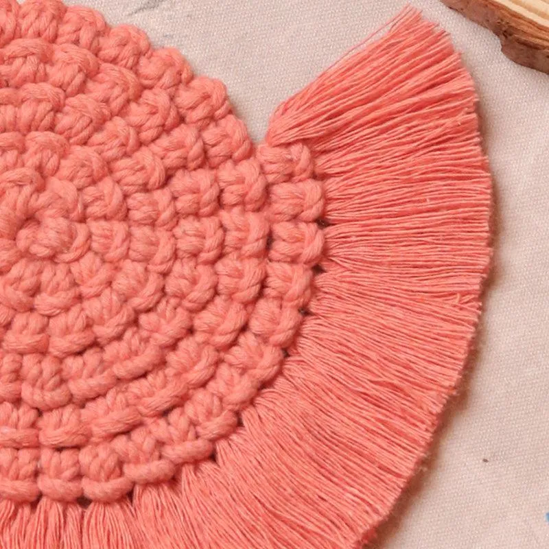 Dover Handcrafted Coaster (Pink) - Set Of Two media 3