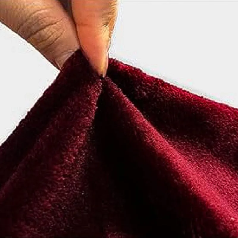 Sarva Solid Knitted Cotton Flannel Blanket (Maroon) - 190 GSM media 4