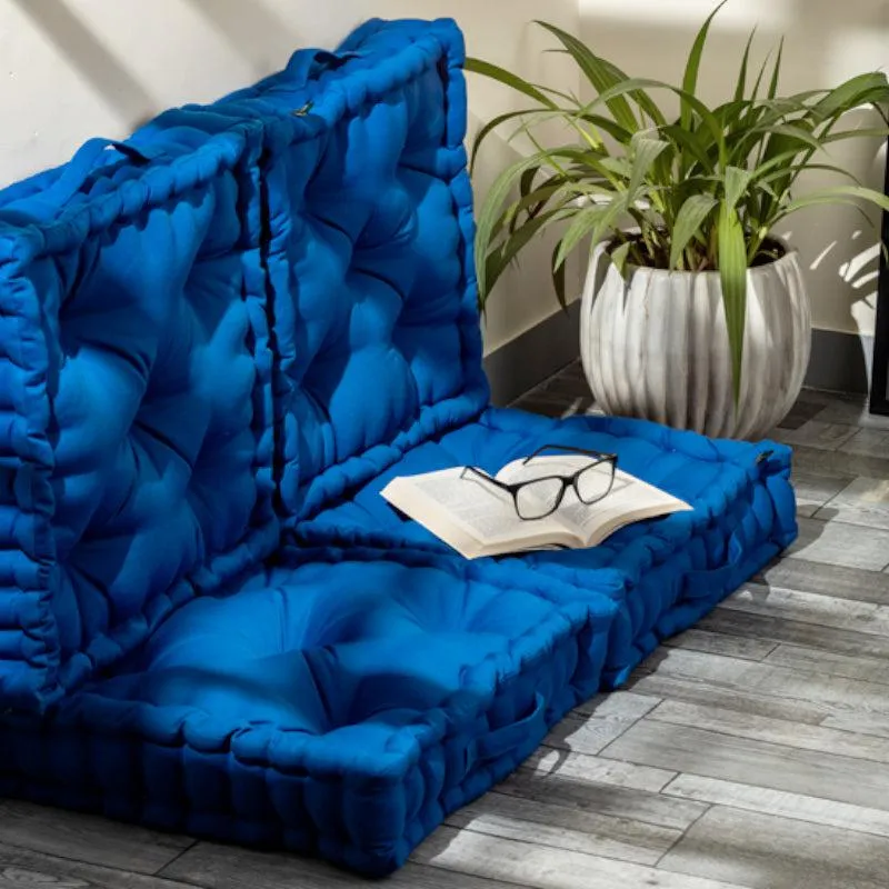 Marlon Floor Cushion (Classic Blue) - Set Of Two media 4