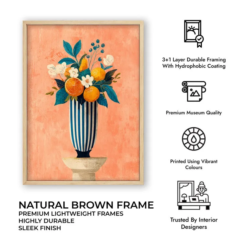 Aurelia Canvas Wall Painting With Brown Frame media 10