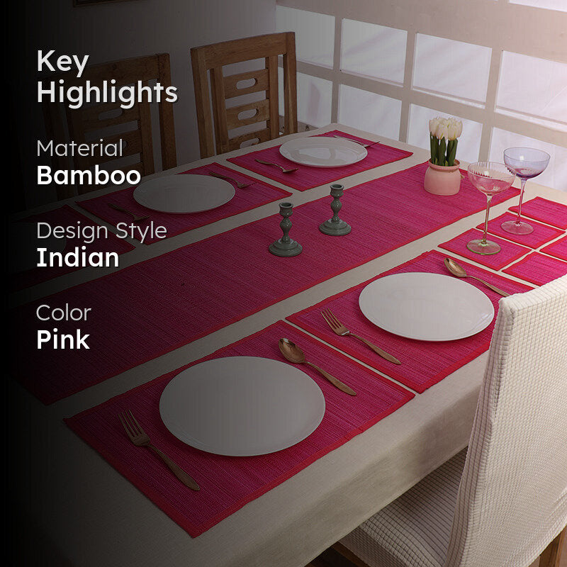 Woodland Nest Bamboo Kitchen Linen Set (Pink) - Thirteen Piece Set media 2