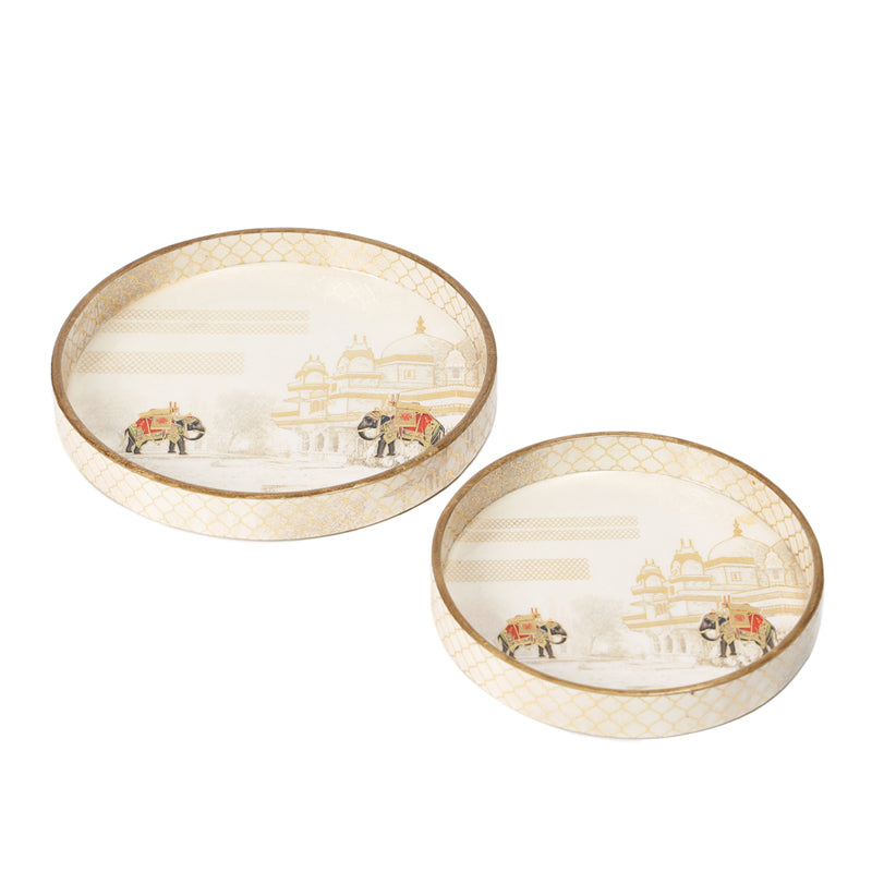 Haathi Parades Round Serving Tray - Set Of Two media 8