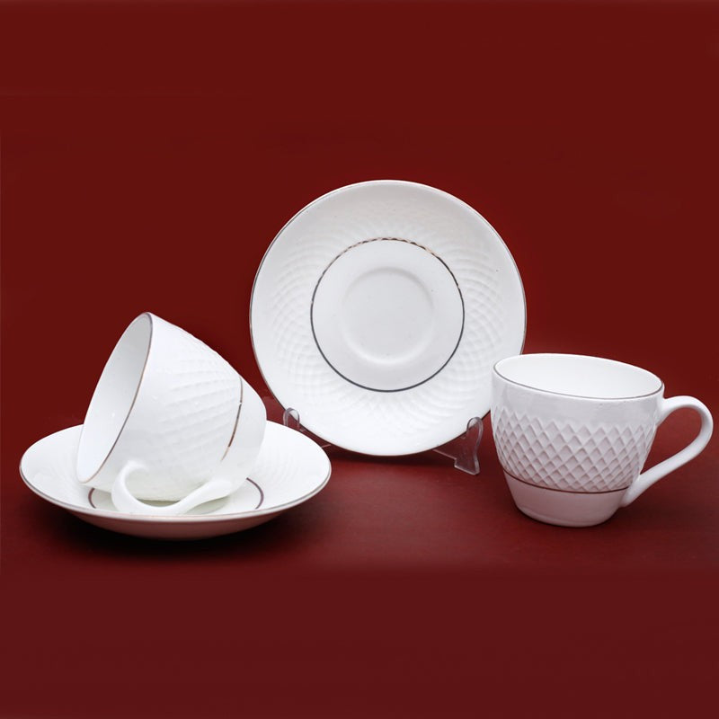 Kane Bone China Cup & Saucer (175 ML) - Twelve Piece Set image 5