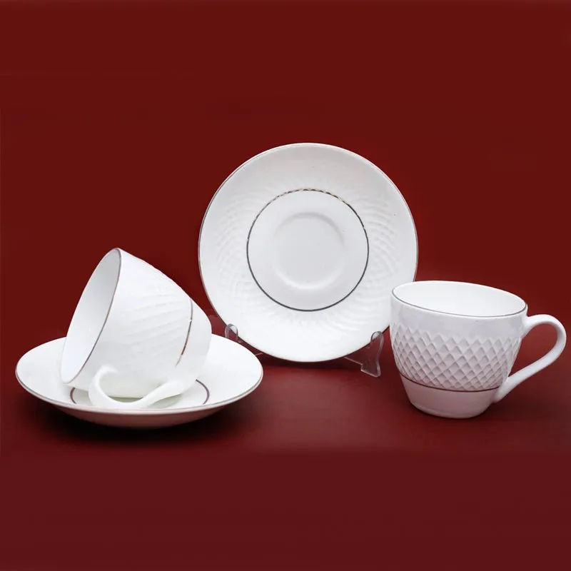 Kane Bone China Cup & Saucer (175 ML) - Twelve Piece Set media 5