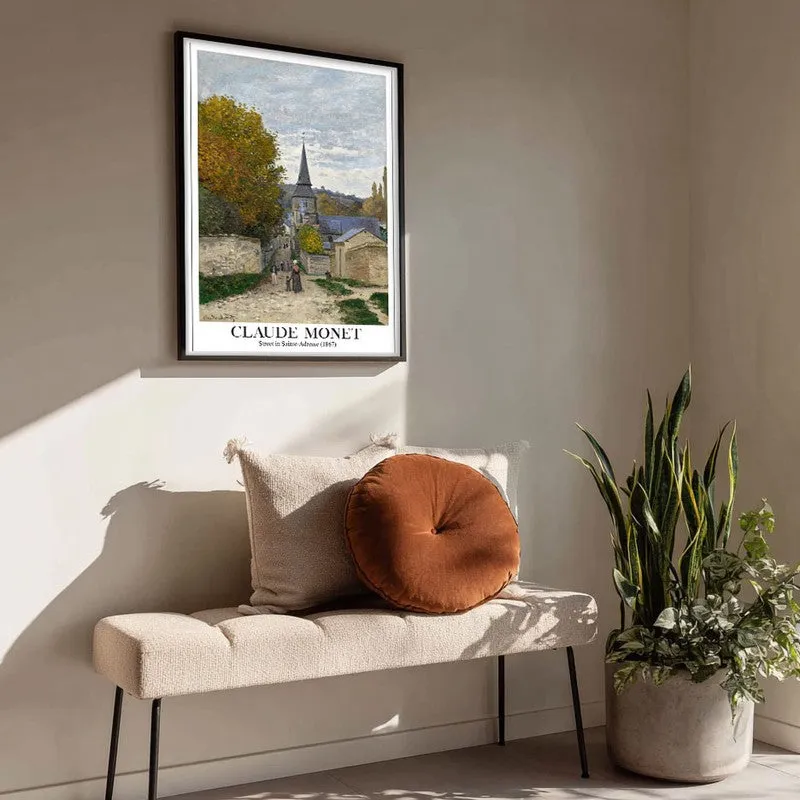 Street In Sainte Adresse Archival Canvas Wall Painting - Black Frame media 4
