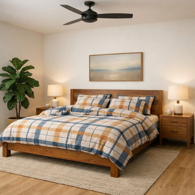 Serene Grid Bedsheet - 190 GSM - Queen/Double